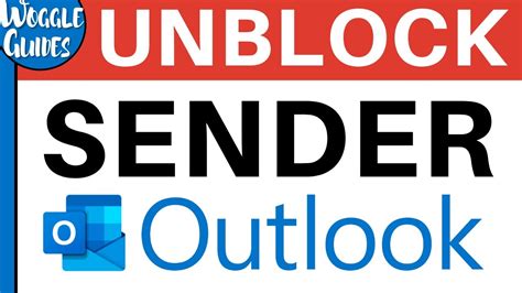 How To Unblock An Email Sender In Outlook On The Web Youtube