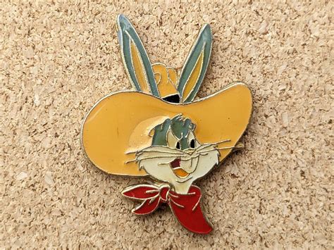 Vintage Looney Tunes Bugs Bunny Cowboy Hat Enamel Pin - Etsy