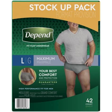 Depend Fit Flex Max Absorbency Large Incontinence Underwear For Men