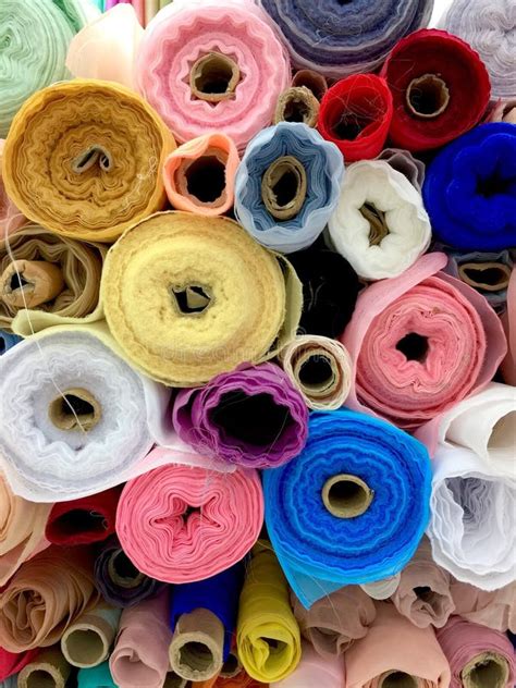 fabric roll  fabric store stock photo image  lace roll