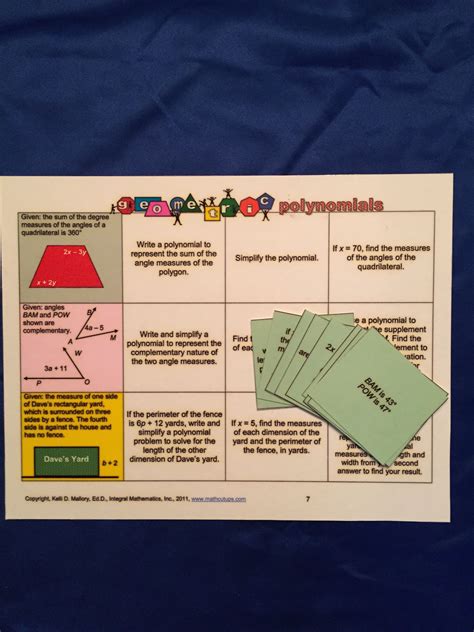 Geometric Polynomials Students review the geometric applications ...