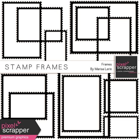 Stamp Frame Template Kit by Marisa Lerin graphics kit ...