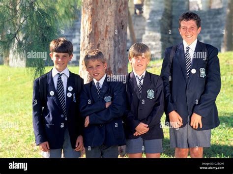 Bermuda, Schoolboys In Uniforms Stock Photo - Alamy