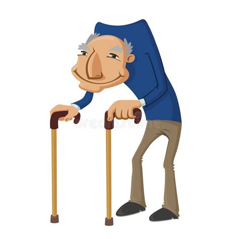 Old Man Walking Cartoon