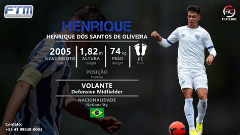 Henrique Volante Defensive Midfielder 2005 2024 YouTube