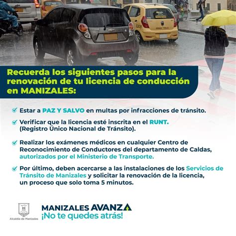 Exámenes médicos para renovar licencia de conducción en Manizales se