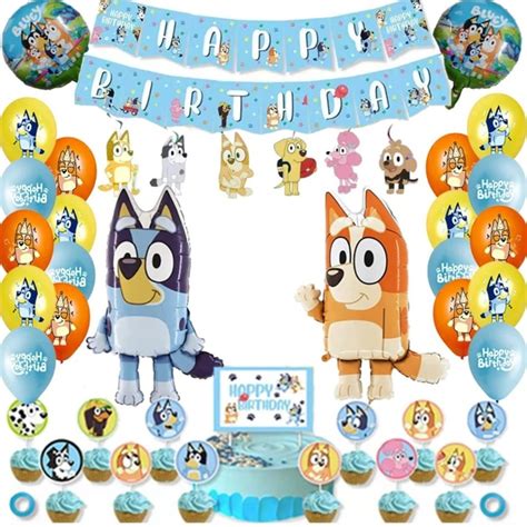 Set Decorativo Cumpleaños Bluey y Bingo Tu Fiesta a un Click