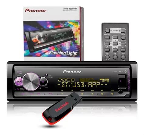 Som Pioneer Mvh X3000br Radio Spotify Bluetooth Pendrive