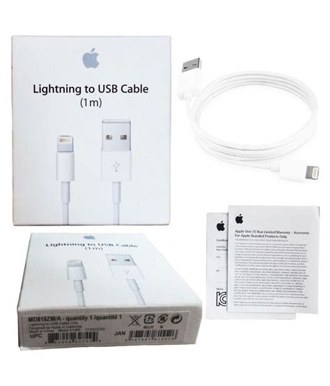 Apple Mque Zm A M Lightning Cable Compatible With Mobile White One