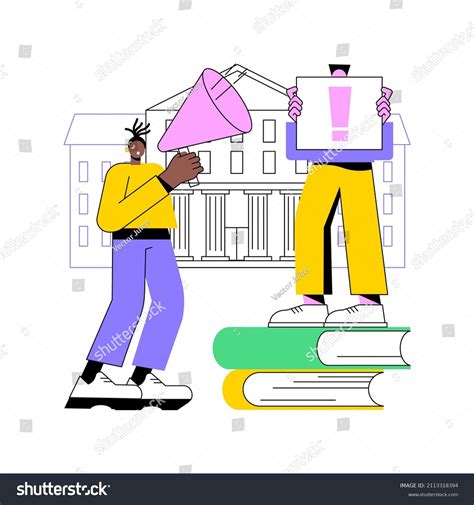 Student Activism Abstract Concept Vector Illustration Stock Vector