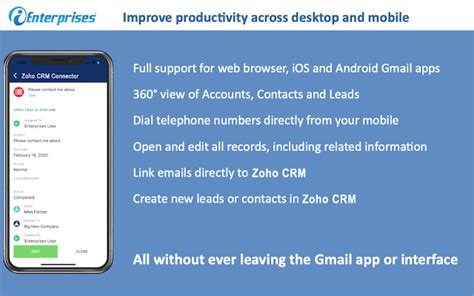 Zoho Crm Connector For Gmail Google Workspace Marketplace