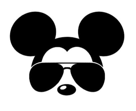 Mickey Mouse Sunglasses SVG For Craft Machines Cricut Cameo Silhouette