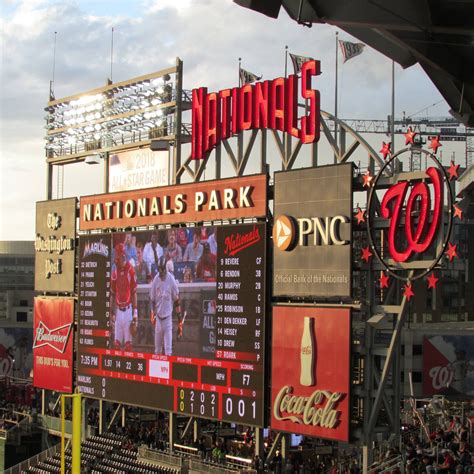 Nationals Park scoreboard. (Brett Fassnacht Photo) | Nationals park