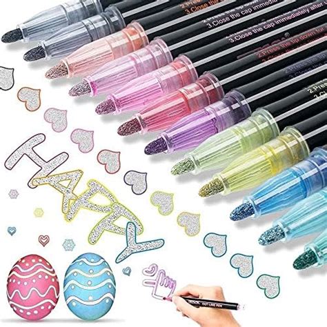 Extraposh Double Line Outline Pens Colors Self Outline Metallic