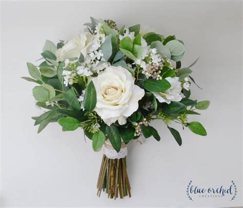 Wedding Flowers, Wedding Bouquet, Bridal Bouquet, Silk Bouquet, Eucalyptus Bouquet, Artificial ...