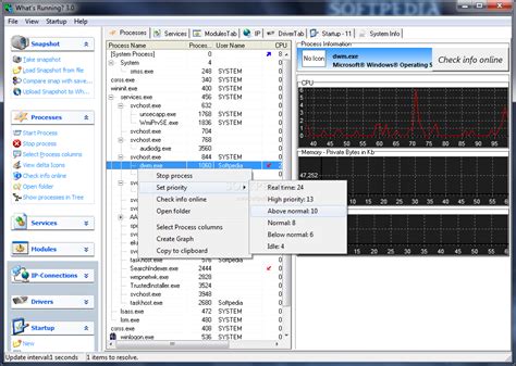 whats running  softpedia