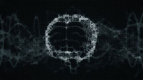 animation digital brain shapes moving  stock footage video