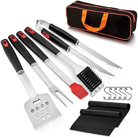 Grillbesteck Set Joyfair 13 teilig Edelstahl Grill Zubehör mit