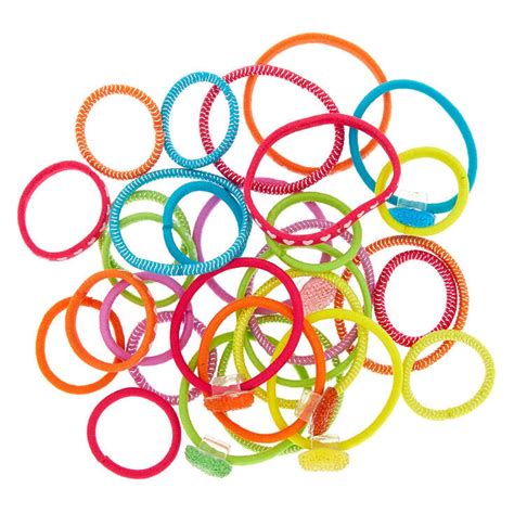 Claires Club Rainbow Hair Bobbles 30 Pack Claires