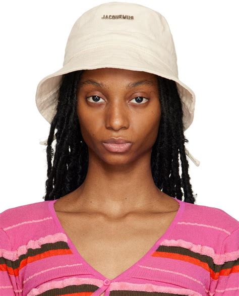 Chapeau bob le bob gadjo cassé le raphia Jacquemus en coloris Rose