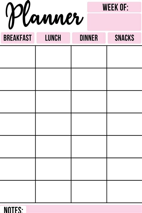 Family Meal Planner Weekly Printable Family Meal Planner - Etsy