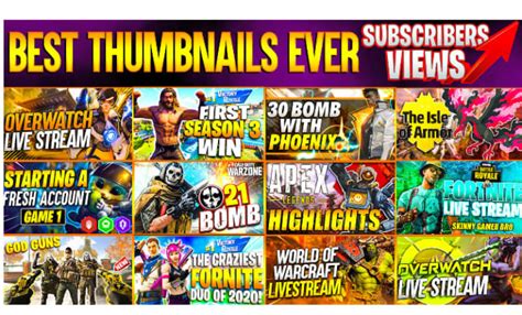 Design Eye Catching Youtube Gaming Thumbnail By Ramzan Graphic Fiverr