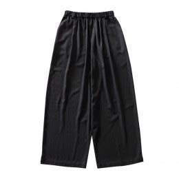 Mens Baggy Style Cotton Solid Color Elastic Waist Casual Loose Wide Leg