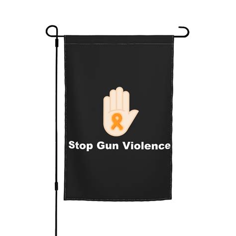 Stop Gun Violence Orange Ribbon Garden Flag Polyester Flags 12 X 18 Inches Party Wedding