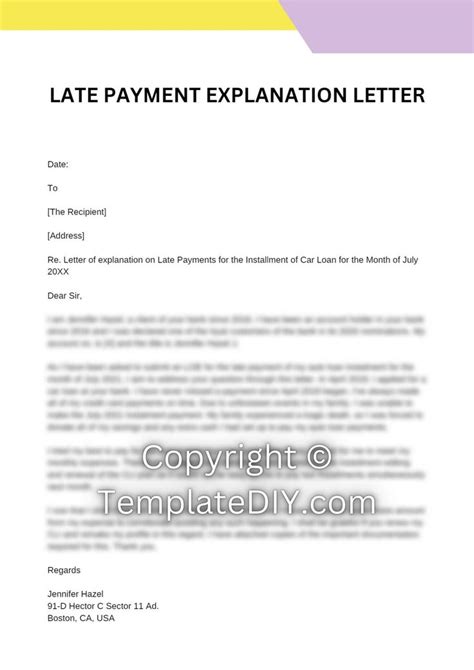 A Late Payment Explanation Letter Is Used To Explain Why A Payment Is Late And What Can Be Done