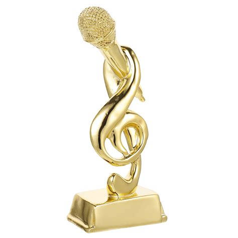 Golden Microphone Trophy Good Voice Trophy Music Award Cup Trophy