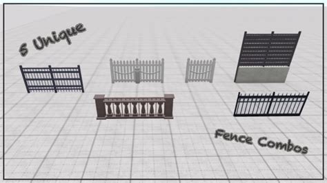 Tutorial On 5 Unique Fence Combos Roblox Bloxburg YouTube