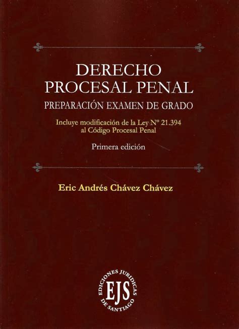 Derecho Procesal Penal Preparaci N Examen De Grado Editorial