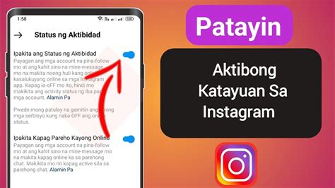 Paano I Off Ang Aktibong Katayuan Sa Instagram Youtube