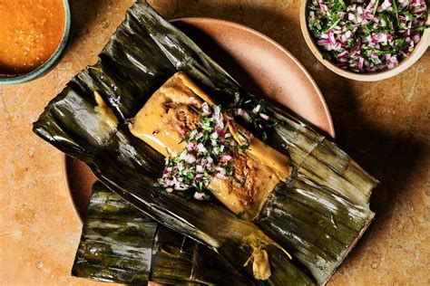 Chicken Tamales In Banana Leaves