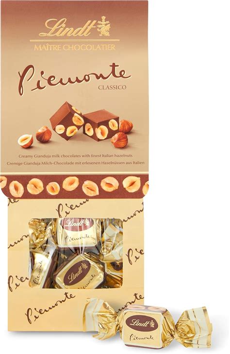 Lindt 瑞士莲 榛子奶味巧克力 Lindt Piemonte Classic奶油 Gianduja 奶味巧克力和来自意大利的全榛子1