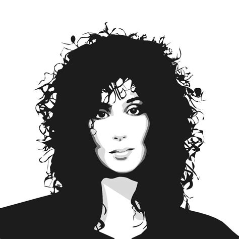 Cher Original Art Canvas Print Celebrity Art Portraits Silhouette