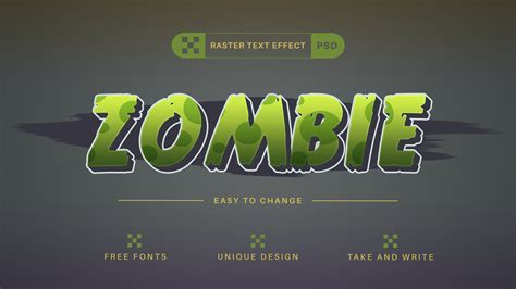 Zombie - Editable Text Effect, Font Style 22459916 PSD