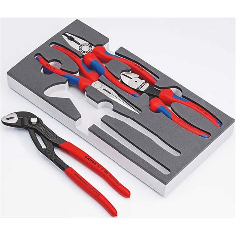 KNIPEX 00 20 01 V15 Zangen Set Basic In Schaumstoffeinlage 4 Teilig