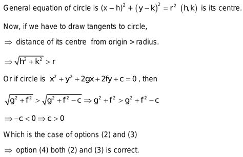 1the Circle To Which Two Tangents Can Be Drawn From Origin Is 1 X2 Y