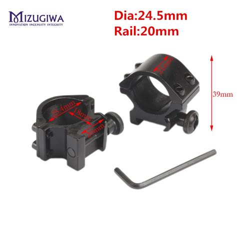 MIZUGIWA Rifle Scope Mount Rings 25 4mm 1 Ring 20mm Rail Dovetail