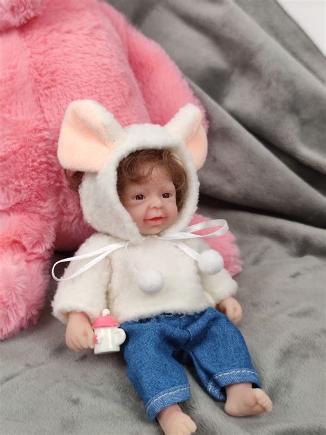 Miaio 6 Inch Mini Full Soft Silicone Reborn Baby Dolls Realistic