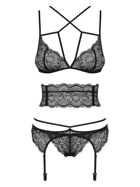 Erotic Lingerie Set Obsessive Frivolla 4 Pieces Buy At Best Prices