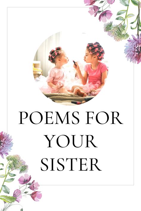 53 Amazing Sister Poems Aestheticpoems