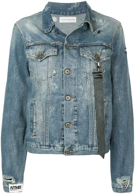 Faith Connexion Glitter Denim Jacket Designer Jeans For Women Denim Women Denim Fashion