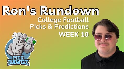 College Football Picks And Predictions Week 10 11 4 23 Rons Rundown