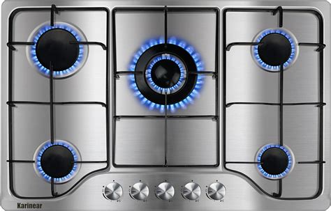 Amazon Karinear Gas Stove Gas Cooktop 30 Inch 5 Burners Built In