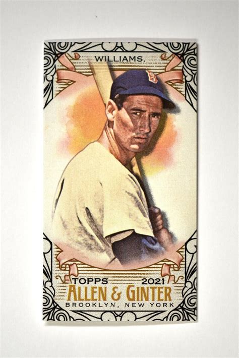 2021 Topps Allen Ginter Mini Black Border 148 Ted Williams Boston