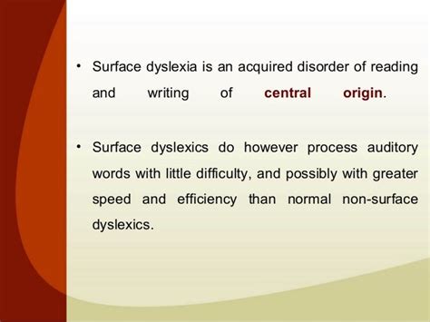 surface dyslexia