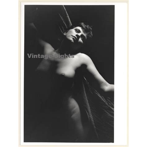 Artistic Erotic Nude Study Natural Shorthaired Woman Vintage Photo