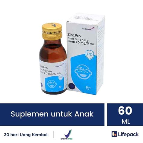 Zinc Pro Syrup 60 Ml Suplemen Zinc Anak Diare Ganti Cairan Tubuh Lifepack Lazada Indonesia